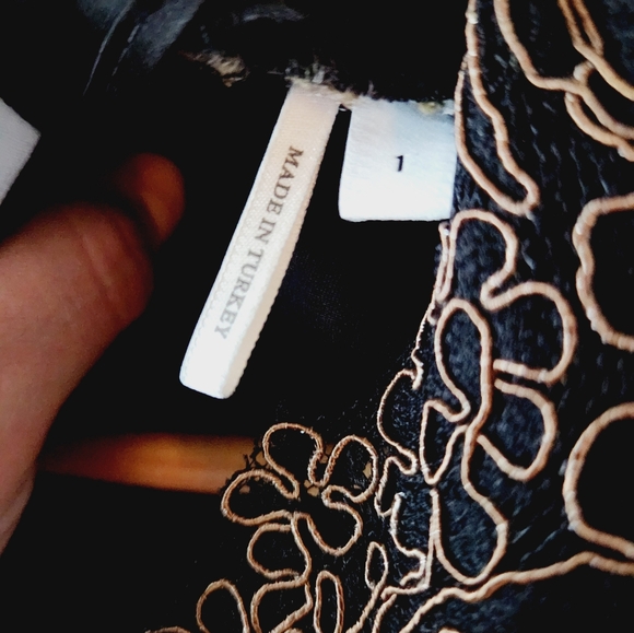 Sandro Margo Black Jersey Applique Detail Mini Dress 1 (small) - Picture 11 of 16